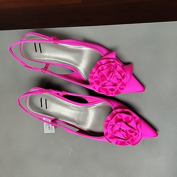 Worthington Womens Rosie Pointed Toe Kitten Heel Pumps - Picture 6 of 7